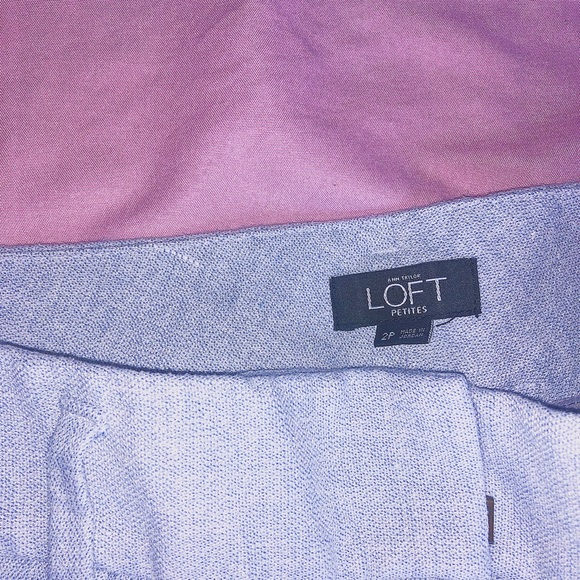 LOFT Light grey linen pants. - Picture 3 of 3